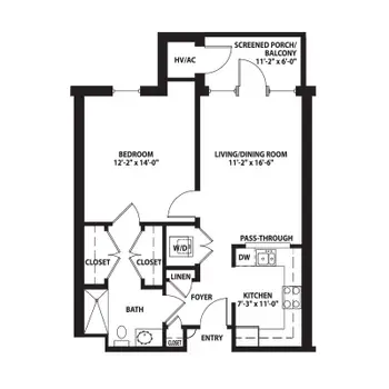 Floorplan of The Woodlands at Furman, Assisted Living, Nursing Home, Independent Living, CCRC, Greenville, SC 6