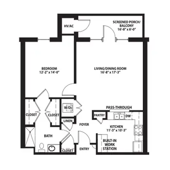 Floorplan of The Woodlands at Furman, Assisted Living, Nursing Home, Independent Living, CCRC, Greenville, SC 8
