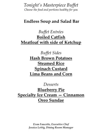 Dining menu of The Woodlands at Furman, Assisted Living, Nursing Home, Independent Living, CCRC, Greenville, SC 2