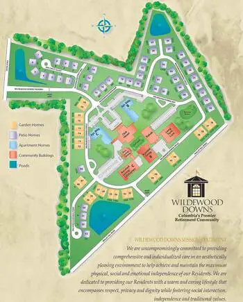 Campus Map of Wildewood Downs, Assisted Living, Nursing Home, Independent Living, CCRC, Columbia, SC 1