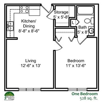 Floorplan of Westhills Village, Assisted Living, Nursing Home, Independent Living, CCRC, Rapid City, SD 1