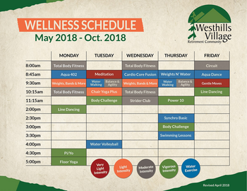 Activity Calendar of Westhills Village, Assisted Living, Nursing Home, Independent Living, CCRC, Rapid City, SD 1