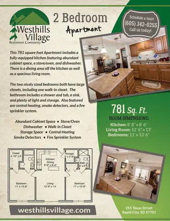 Floorplan of Westhills Village, Assisted Living, Nursing Home, Independent Living, CCRC, Rapid City, SD 8