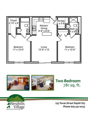 Floorplan of Westhills Village, Assisted Living, Nursing Home, Independent Living, CCRC, Rapid City, SD 6