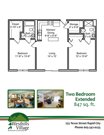 Floorplan of Westhills Village, Assisted Living, Nursing Home, Independent Living, CCRC, Rapid City, SD 7