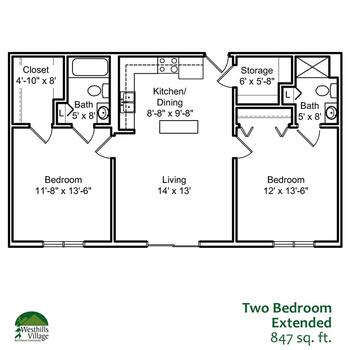 Floorplan of Westhills Village, Assisted Living, Nursing Home, Independent Living, CCRC, Rapid City, SD 5