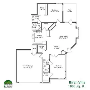 Floorplan of Westhills Village, Assisted Living, Nursing Home, Independent Living, CCRC, Rapid City, SD 13