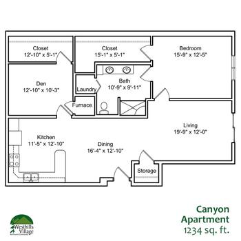 Floorplan of Westhills Village, Assisted Living, Nursing Home, Independent Living, CCRC, Rapid City, SD 14
