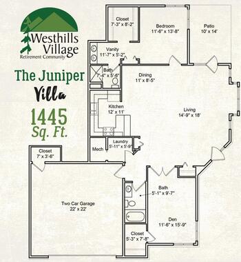 Floorplan of Westhills Village, Assisted Living, Nursing Home, Independent Living, CCRC, Rapid City, SD 20