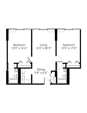 Floorplan of Trezevant Manor, Assisted Living, Nursing Home, Independent Living, CCRC, Memphis, TN 9