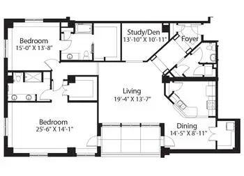 Floorplan of Trezevant Manor, Assisted Living, Nursing Home, Independent Living, CCRC, Memphis, TN 11