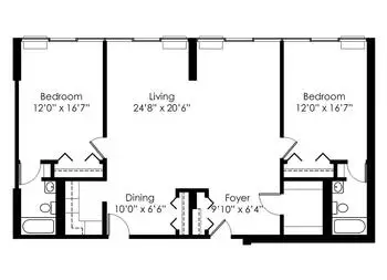 Floorplan of Trezevant Manor, Assisted Living, Nursing Home, Independent Living, CCRC, Memphis, TN 14
