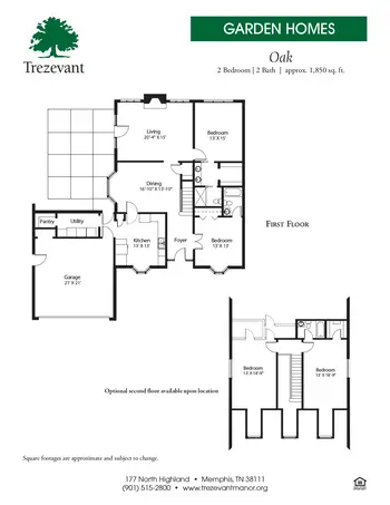 Floorplan of Trezevant Manor, Assisted Living, Nursing Home, Independent Living, CCRC, Memphis, TN 20