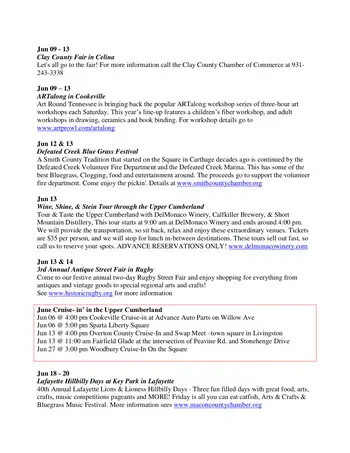 Activity Calendar of Uplands Village, Assisted Living, Nursing Home, Independent Living, CCRC, Pleasant Hill, TN 5