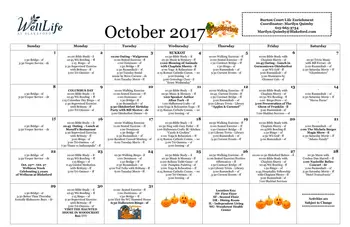 Activity Calendar of Blakeford, Assisted Living, Nursing Home, Independent Living, CCRC, Nashville, TN 1