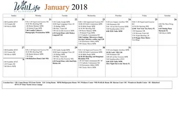 Activity Calendar of Blakeford, Assisted Living, Nursing Home, Independent Living, CCRC, Nashville, TN 8