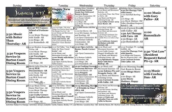 Activity Calendar of Blakeford, Assisted Living, Nursing Home, Independent Living, CCRC, Nashville, TN 10