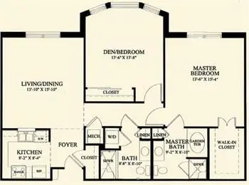 Floorplan of The Village at Germantown, Assisted Living, Nursing Home, Independent Living, CCRC, Germantown, TN 5