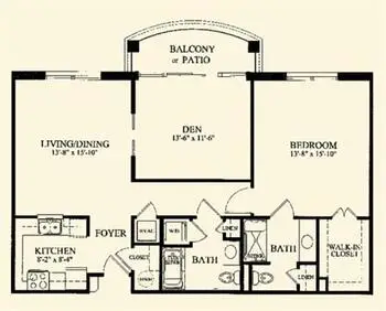 Floorplan of The Village at Germantown, Assisted Living, Nursing Home, Independent Living, CCRC, Germantown, TN 7