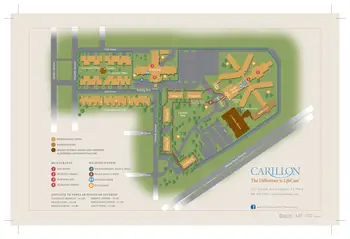 Campus Map of Carillon LifeCare Community, Assisted Living, Nursing Home, Independent Living, CCRC, Lubbock, TX 1