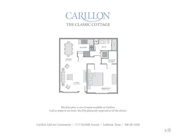 Floorplan of Carillon LifeCare Community, Assisted Living, Nursing Home, Independent Living, CCRC, Lubbock, TX 1