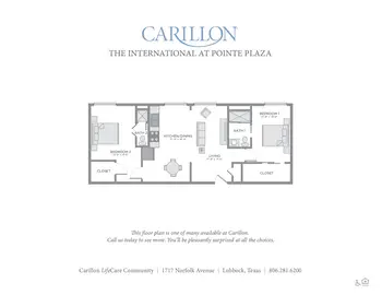Floorplan of Carillon LifeCare Community, Assisted Living, Nursing Home, Independent Living, CCRC, Lubbock, TX 3