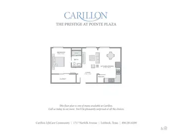 Floorplan of Carillon LifeCare Community, Assisted Living, Nursing Home, Independent Living, CCRC, Lubbock, TX 4