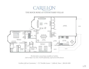 Floorplan of Carillon LifeCare Community, Assisted Living, Nursing Home, Independent Living, CCRC, Lubbock, TX 5