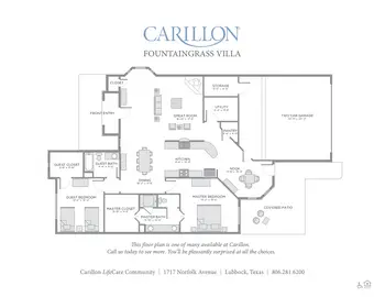 Floorplan of Carillon LifeCare Community, Assisted Living, Nursing Home, Independent Living, CCRC, Lubbock, TX 6