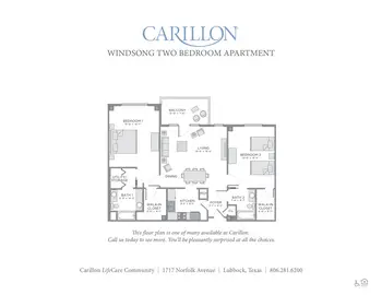 Floorplan of Carillon LifeCare Community, Assisted Living, Nursing Home, Independent Living, CCRC, Lubbock, TX 7