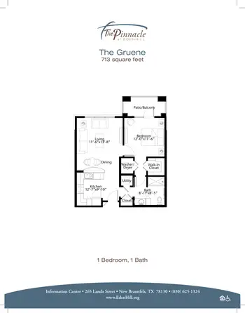 Floorplan of EdenHill, Assisted Living, Nursing Home, Independent Living, CCRC, New Braunfels, TX 1