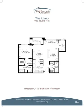Floorplan of EdenHill, Assisted Living, Nursing Home, Independent Living, CCRC, New Braunfels, TX 4