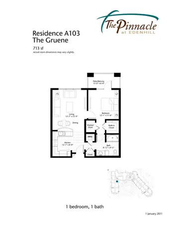 Floorplan of EdenHill, Assisted Living, Nursing Home, Independent Living, CCRC, New Braunfels, TX 15
