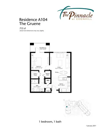 Floorplan of EdenHill, Assisted Living, Nursing Home, Independent Living, CCRC, New Braunfels, TX 16
