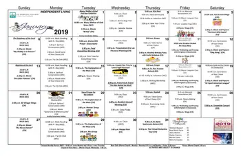 Activity Calendar of St. Dominic Village, Assisted Living, Nursing Home, Independent Living, CCRC, Houston, TX 5