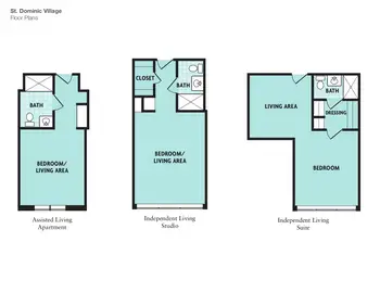 Floorplan of St. Dominic Village, Assisted Living, Nursing Home, Independent Living, CCRC, Houston, TX 1