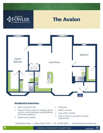 Floorplan of Juliette Fowler Communities, Assisted Living, Nursing Home, Independent Living, CCRC, Dallas, TX 2