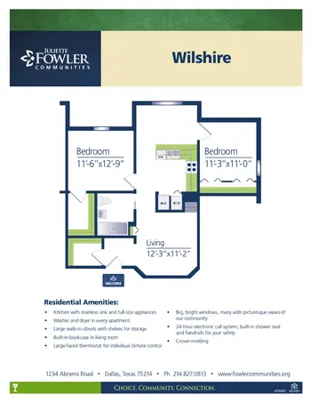 Floorplan of Juliette Fowler Communities, Assisted Living, Nursing Home, Independent Living, CCRC, Dallas, TX 14