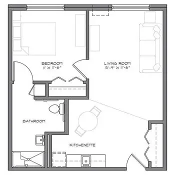 Floorplan of Juliette Fowler Communities, Assisted Living, Nursing Home, Independent Living, CCRC, Dallas, TX 3