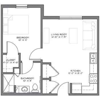 Floorplan of Juliette Fowler Communities, Assisted Living, Nursing Home, Independent Living, CCRC, Dallas, TX 5