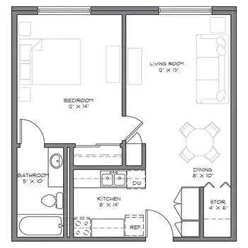 Floorplan of Juliette Fowler Communities, Assisted Living, Nursing Home, Independent Living, CCRC, Dallas, TX 6