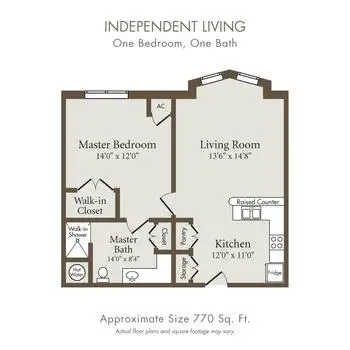 Floorplan of Holly Hall, Assisted Living, Nursing Home, Independent Living, CCRC, Houston, TX 4