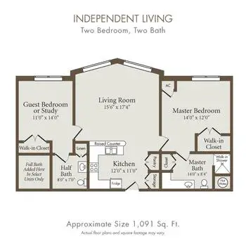 Floorplan of Holly Hall, Assisted Living, Nursing Home, Independent Living, CCRC, Houston, TX 5