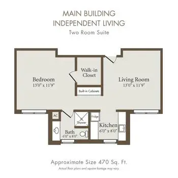 Floorplan of Holly Hall, Assisted Living, Nursing Home, Independent Living, CCRC, Houston, TX 6