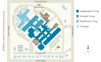 Campus Map of Holly Hall, Assisted Living, Nursing Home, Independent Living, CCRC, Houston, TX 1