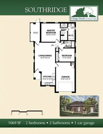 Floorplan of The Village at Manor Park, Assisted Living, Nursing Home, Independent Living, CCRC, Midland, TX 1