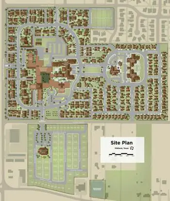 Campus Map of The Village at Manor Park, Assisted Living, Nursing Home, Independent Living, CCRC, Midland, TX 1