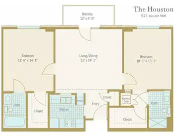 Floorplan of University Place, Assisted Living, Nursing Home, Independent Living, CCRC, Houston, TX 4
