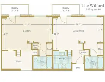 Floorplan of University Place, Assisted Living, Nursing Home, Independent Living, CCRC, Houston, TX 5