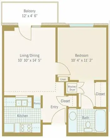 Floorplan of University Place, Assisted Living, Nursing Home, Independent Living, CCRC, Houston, TX 6